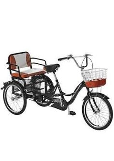 an electric bike with a basket on the front and back wheel, is shown against a white background