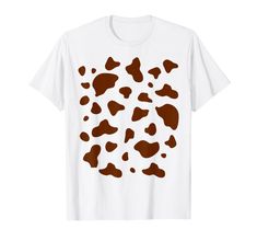 a white t - shirt with brown spots on it