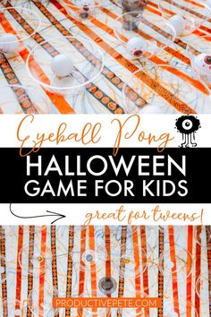 an orange and white halloween game for kids