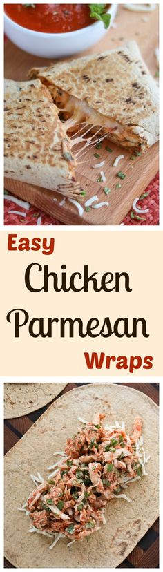 easy chicken parmesan wraps are the perfect appetizer for any meal