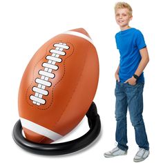 PRICES MAY VARY. Giant Football Set: you will receive a jumbo inflatable football with a black inflatable bracket, they can be applied as game tools or photo props as you want, you could also share them with other people to enjoy a fun time together Large Size: the width of giants football is about 29.53 inches/ 75 cm and the length is about 41.34 inches/ 105 cm, the diameter of black bracket 23.62 inches/ 60 cm and height is about 11.81 inches/ 30 cm, the size is large enough to be the center o Football Birthday Decorations, Football Toys, Lego Hotel, Football Party Decorations, Football Party Supplies, Football Decor, Tee Party, Football Theme Party, Football Birthday Party