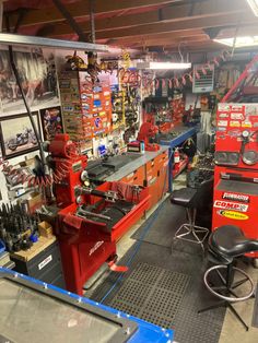 the shop is full of tools and equipment