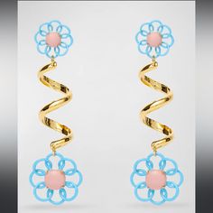 Lele Sadoughi Marigold Linear Earrings. Nwot Linear Earrings, Lele Sadoughi, Color Blue, Jewelry Earrings, Women Jewelry, Pink, Women Shopping, Blue, Color