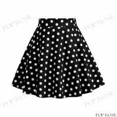 Childs Vintage Polka Dot Print Half Skirt Set for Children Retro High Waisted Black Mini Skirt, Retro High-waisted Black Mini Skirt, Retro High Waist Black Mini Skirt, Retro Black Skirt For Spring, Retro Black Mini Skirt For Summer, Retro Polka Dot Skirt For Spring, Casual Polka Dot Skirt For Party, Half Skirt, Polka Dot Print