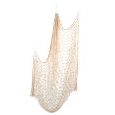 a white net hanging from the ceiling