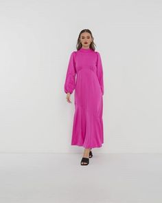 Dresses by Y.A.S Exclusive to ASOS High neck Long sleeves Elastic cuffs Zip-side closure Button-keyhole back Regular fit Fitted Pink Maxi Dress For Winter, Pink Fitted Maxi Dress For Winter, Feminine Pink Maxi Dress For Work, Pink Long Sleeve Maxi Dress For Work, High Neck Solid Maxi Dress For Spring, High Neck Maxi Dress For Spring, Long Sleeve Satin Maxi Dress For Work, Pink Long Sleeve Satin Maxi Dress, Pink Satin Long Sleeve Maxi Dress