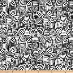 an abstract black and white background with spirals in the center, as well as a ruler