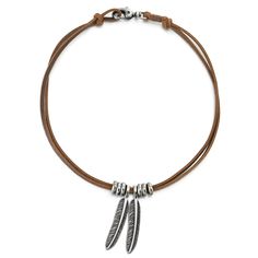 PRICES MAY VARY. Mens Women Two Feathers Pendant, Charm Leather Necklace, Brown Leather Cord Unisex Necklace Metal: Alloy; Material: Brown Leather Finishing: Old metal treatment Dimension: Pendant Length: 5.7CM(2.24"); Width: 1CM(0.39"); Chain length: 19.8CM(7.8"); Weight: 25.8g Package: Bag with Brand Name COOLSTEELANDBEYOND *Condition: 100% brand new
*Code: MP-2641
*Metal: Alloy
*Material: Brown Leather
*Finishing: Old metal treatment
*Chain: Leather Cord
*Clasp: Lobster Claw
*Dimension: Penda Two Feathers, Leather Necklaces, Old Metal, Unisex Necklace, Feather Pendant, Kids Luggage, Metal Necklaces, Leather Necklace, Jewelry Diy