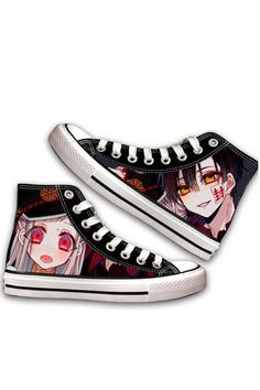 Canvas Sneakers Print Anime Hanako kun Yugi Nene Yashiro Nene Yashiro, Toilet Bound Hanako, Toilet Bound Hanako Kun, Harajuku Outfits, Anime Shoes, Vintage Clothing Stores, Shoes Canvas, Y2k Aesthetic Outfits, Cosplay Shoes