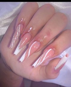 White Acrylic Nails, Glow Nails, Makijaż Smokey Eye, Long Acrylic Nails Coffin, Acrylic Nails Coffin Pink, Long Square Acrylic Nails, Square Acrylic Nails