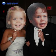 Order your Wedding Big Heads and Build a Head will ship it out the next day. - The BEST FACE CUTOUTS on the internet. Order our precision cut cutout signs. - A high quality, heavy-duty cardstock. - Lightweight and durable cutouts for events of any kind. In a rush? We're the least expensive online and the fastest, guaranteed! How to order: 1. Place your order. 2. Send us an email to etsy@buildahead.com with the attached photo of the face that you want to make a big head with. Let us know in your Funny Photo Booth, Big Head Cutouts, Boda Mexicana, Wedding Time, Wedding Humor, Wedding Pics, Here Comes The Bride, Fun Wedding, Wedding Bells