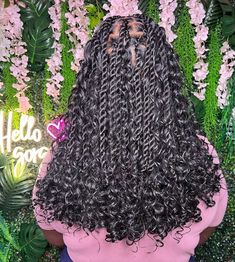 Knotless Twists With Curly Ends, Short Boho Island Twist, Short Goddess Passion Twist, Short Boho Passion Twists, Island Twist Boho, Boho Mini Twist, Boho Twist Hairstyles, Braids Ideas For Black Women, Popular Braided Hairstyles