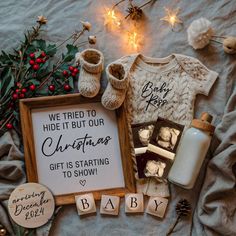 EDITABLE Christmas Pregnancy Announcement, Digital Christmas Baby Reveal, Simple Minimalist Gender Neutral, Magical December Reveal Template - Etsy Neutral Boho Christmas, Winter Baby Announcement, Christmas Pregnancy Reveal, Christmas Gender Reveal, Christmas Baby Announcement, Announcement Photos, Baby Announcement Photos