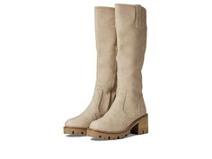 DV Dolce Vita Mya - Women's Shoes : Ivory : Give your fun day-out look a fancy upgrade by wearing the DV by Dolce Vita Mya boots. Knee-high boots featuring man-made upper. Man-made lining and insole. Zippered side closure. Almond toe silhouette. Side pull tabs for easy on and off. Stacked block heel. Durable man-made lug outsole. Imported. Measurements: Heel Height: 2 1 2 in Weight: 1 lb 7 oz Shaft: 16 1 4 in Platform Height: 1 in Product measurements were taken using size 9, width M. Please not Beige Boots With Reinforced Heel For Winter, Beige Winter Boots With Reinforced Heel, Casual Knee-high Boots With Lug Sole, Casual Knee-high Boots With Reinforced Heel, Casual Knee-high Boots With Lug Sole For Winter, Casual Winter Knee-high Boots With Lug Sole, Boots Knee, Knee High Boots, High Boots