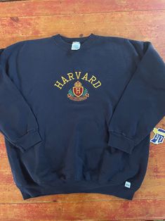 Vintage Harvard University Crewneck Sweatshirt  Size 2XL 2 Extra Large See pics for measurements  Awesome Embroidered Logo with Crest  Quality Made in USA.  50/50 Cotton Poly  Fine condition  Quick shipping. We ship same or next day with USPS mail  We are a small family business and we appreciate your purchase, Godspeed ! Vintage Harvard Sweatshirt, Affordable Sweatshirt With Embroidered Logo For Campus, Ivy League Sweatshirt, Vintage Varsity Sweatshirt, Vintage University Sweatshirt, Harvard Merch, Vintage Sweatshirt Men, University Merch, Harvard Sweater