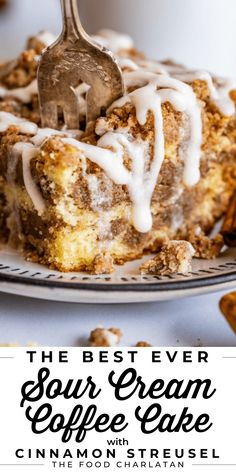 the best ever sour cream coffee cake with cinnamon crust