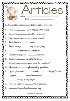 the worksheet for reading articles with pictures and text on it, including an image of