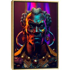 Afrofuturist African Royalty Man I by Digital Wild Art arrives ready to hang, with hanging accessories included and no additional framing required. Every canvas print is hand-crafted in the USA, made on-demand at iCanvas, and expertly stretched around 100% North American Pine wood stretcher bars. Wild Art, African Royalty, Art Noir, Handmade African, Home Wall Art, Black Art, Dark Backgrounds, Classic Art, Photography Print