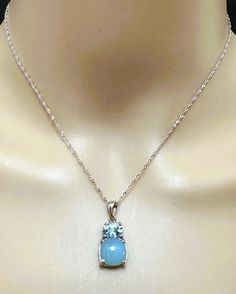 This pendant is just beautiful! The stones are such beautiful shades of blue. The beautiful Chalcedony is 10mm round and the Swiss Topaz is 8 x 5 mm. The pendant itself is 1.0 inches long and .5 inches wide. It's on a beautiful Italian Sterling Silver 18 inch chain.. The weight in Grams is 4.21. It is sure to get noticed! Blue Chalcedony Ring, Art Deco Pendant Necklace, Sapphire Diamond Pendant, Necklace Art Deco, White Gold Pendant Necklace, Floral Pendant Necklace, Red Sapphire, Chalcedony Ring, Art Deco Pendant