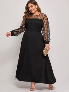 Simple Black Dress Plus Size, Black Mother Of The Bride Dress, Dress For Big Size Woman, Plus Size A Line Dress, Plus Size Work Dresses, Maxi Long Dress, Weekend Dresses, Elegant Dresses Classy