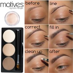 Filling in Sparse Eyebrows | Filling in sparse eyebrows using the Brow Kit & Eye Base: Maquillaje Kylie Jenner, Brow Kit, Eye Base, Applying Makeup, Perfect Eyebrows, Perfect Brows, Eyebrow Shaping