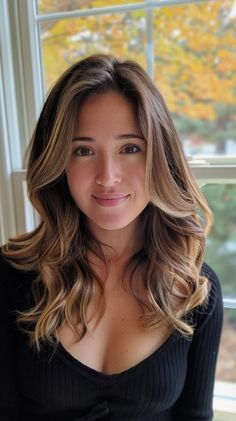 38 Cute Caramel Balayage Hairstyles You Need To Try In 2024 Hair Color For Dark Skin, Brunette Balayage, Fall Hair Color For Brunettes