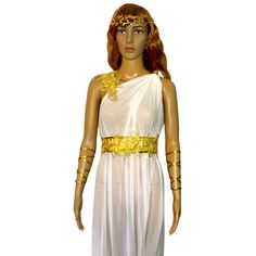 - Greek Goddess Toga . Toga Is Made Of Soft Sheer See Through Fabric. Toga Is 51 Inches Long From Top Of The Shoulder To The Hem Line. Toga Comes With An Unattached Gold Leaf Belt That Is Totally Adjustable. Also Comes With Two Arm/Leg Wraps And A Gold Leaf Crown. Extra Small Through Two Xl Sizes Available. If You’d Like One Of The Other Colors That You See In The Color Chart Message Me. Halloween Costumes Greek Goddess Costumes Aphrodite Gown Cleopatra Costumes Lingerie Sexy Halloween Costumes Greek Goddess Costume Aphrodite, Halloween Costumes Greek Goddess, Greek Goddess Costumes, Goddess Costumes, Leaf Belt, Gold Leaf Crown, Yellow Bodycon Dress, Leg Wraps, Grecian Dress