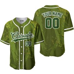 Are you a passionate fan, a dedicated player, or simply someone who appreciates the timeless sport of baseball? We've got some special Custom Canada Camouflage Green White Baseball Jersey items in store for you. Our collection of baseball jerseys is designed to bring out the true fan in you. It's also a great choice for team uniforms, ensuring a unified and professional look that keeps you comfortable and stylish both on and off the field. FEATURE: Material: Premium 95% polyester and 5% spandex Camouflage Green, Camo Shirts