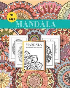 an adult coloring book with the title's page in front of it, surrounded by colorful