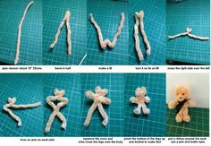 instructions for how to make stuffed animals out of yarn