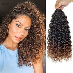 PRICES MAY VARY. The Curly Crochet Hair Is Made Of Premium Synthetic Heat Resistant Fiber, It Has Very Close Texture With Human Hair, It'S Very Soft, No Itching No Odor. The Gogo Curl Crochet Hair Style Looks Similar With Water Wave Human Hair, It Has Less Tangling And Matting, Can Last Longer Time. The Crochet Hair Is Mainly For Black Women, You Can Use It For Many Styles, Crochet Style, Braids With Curly Ends Or Boho Style Braids And More. Each Pack Comes With 8 Packs Curly Crochet Hair And 1 Wavy Beach Curls, Ombre Dark Brown, Curly Braiding Hair, Curly Crochet Hair, Kanekalon Braiding Hair, Ombre Dark, Two Braid Hairstyles, Beach Curls, Braiding Hair Extensions