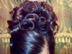 Pinned Curls Updo, Fancy Updo, Fancy Updos, Choco Biscuit, Pin Curl, Aesthetic Dump, Awesome Hairstyles, Plaid Purse, Prom Inspo