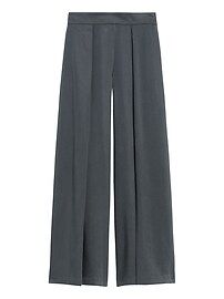 High-Rise Wide-Leg TENCEL™ Pant | Banana Republic Wide Leg Bottoms With Pleated Waist, Solid Wide-leg Bottoms With Pleated Waist, Elegant Pleated Bottoms For Daywear, Elegant Pleated Waist Bottoms For Daywear, Elegant Daywear Bottoms With Pleated Waist, Solid Wide Leg Pants For Daywear, Chic Wide Leg Culottes For Daywear, Chic Wide-leg Culottes For Daywear, Elegant Wide Leg Relaxed Fit Culottes