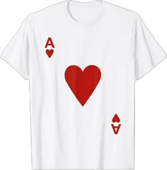 Cards Poker, Ace Of Hearts, Blackjack, Top Fashion Brands, Shop Top, Fashion Brands, Branded T Shirts, Poker, Top Styles