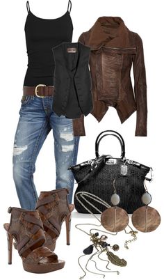 Black and brown is back, and I'm lovin' it Winter Mode, Mode Casual, 2020 Fashion, Womens Fashion Trends, Coco Chanel, Louis Vuitton Handbags, Ripped Jeans, Karl Lagerfeld