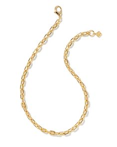 Kendra Scott Women - Accessories - Earrings Korinne Chain Necklace in Gold | Kendra Scott Kendra Scott Necklace, Chain Links, Silver Prices, Gold Price, Accessories Jewelry Necklace, Gold Chain Necklace, Capsule Collection, Delicate Necklace, Gold Pendant Necklace