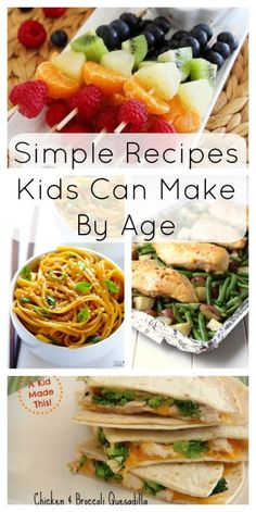 simple recipes kids can make by age