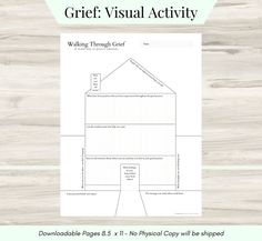 "Elevate your journey through grief with this Grief House: Visual Activity. This unique tool helps you navigate the complex emotions of loss through guided visual exercises and prompts. Explore your feelings, memories, and healing process in a therapeutic and creative way. Start your healing journey today. ☞Mental Health tools HERE: https://etsy.me/3IJfhjD What is included: 1 Page Grief House: Visual Activity 8.5 x 11 PDF © All content and designs featured in this Etsy shop are the intellectual Journal Worksheets, Group Therapy Activities, Complex Emotions, Counseling Kids, Counseling Lessons, Health Tools, Child Therapy