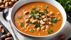 WEST AFRICAN PEANUT SOUP West African Peanut Soup, African Peanut Soup, Lemon Rice Soup, Creamy Soup Recipes, Main Dish Casseroles, Peanut Soup, Whole 30 Diet, Chili Soup, Nigerian Food