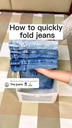 The Folding Hacks on Instagram: "Transform your space with smart storage solutions.  Fastest way to help your guys😺#foldingjeans #foldingclothes #foryoupage#"