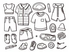 illustration of Relaxing summer clothes coloring sheet Relaxing Summer, Soak Up The Sun