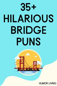 the cover of 35 + hilarious bridge puns by humor livng