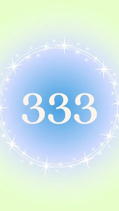 the number 333 is surrounded by stars