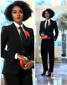 Female Tuxedo, Royal Outfit, Casino Royale Theme, Casino Royale Dress, Outfit Ideas For Church, Janelle Monae, Latina Outfit, Casino Dress, Emmanuelle Alt