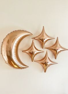 Rose Gold Moon & Star Balloons - Pretty Collected Zodiac Theme Party, Zodiac Party, Birthday Moon, Star Baby Shower Theme, Moon Balloon, Star Balloons, Moon Baby Shower, Moon Party