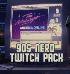 a computer screen with the words'90s nerd switch pack'in front of it