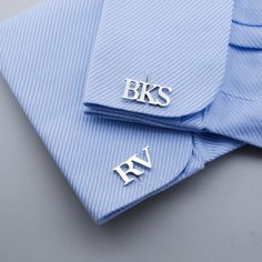 "MY PRODUCTS ARE RHODIUM PLATED ON SILVER SO IT DOESN'T TARNISH. Please go to the link for Font15 below. https://www.etsy.com/listing/1121975841/personalized-name-cufflinks-customize-it?ref=shop_home_active_2 --IMPORTANT REMINDER--------------------- My products are made from 925 Sterling Silver. They are plated in yellow gold or rose gold. The silver color is radium-plated. I recommend not using my yellow and rose coating products while taking a shower or swimming in the pool. The coating may b Initial Cufflinks, Engraved Cuff, Custom Cufflinks, Wedding Gifts For Groomsmen, Suit Shirt, Personalized Cufflinks, Personalized Logo, Gold Cufflinks, Cufflink Set