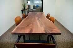 Walnut Conference Table, Live Edge Conference Table - Brick Mill Furniture Walnut Kitchen Table, Live Edge Conference Table, Live Edge Walnut Dining Table, Perfect Live, Table Live Edge, Walnut Dining Table, Water Tower, Conference Table, Desk Design