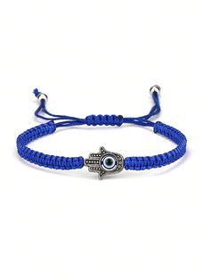 1pc Handmade Blue Eye Beaded Bracelet With Blue Rope Blue    Zinc Alloy     Women Fashion Jewelry, size features are:Bust: ,Length: ,Sleeve Length: Dating Gifts, String Bracelets, Trendy Chic, Blue Eye, Watches Women Fashion, String Bracelet, Men's Beauty, Rhinestone Earrings, Kids Beachwear