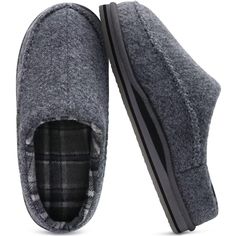 PRICES MAY VARY. Ultimate Cozy Memory Foam: Quality men’s slippers with good and thick memory foam which springs back to shape as opposed to getting a bit thinner every time you wear them. Memory foam cushioning footbed to the shape of your feet seems to hug your feet, providing luxurious comfort. Keep You Safe: Slip on house slippers is difficult to fall off from your feet with 2.5cm of the rear curb, making them more safer when going up and down stairs. The trial data revealing itself to be co Comfortable Cushioned Platform Slippers With Round Toe, Comfortable Synthetic Platform Slippers With Rubber Sole, Comfortable Platform Slippers With Rubber Sole, Comfortable Platform Slippers With Cushioned Footbed And Round Toe, Comfy Slip-on Synthetic Slippers, Comfortable Outdoor Synthetic Slippers, Synthetic Closed Toe Outdoor Slippers, Flat Synthetic Slippers For Outdoor, Gray Non-slip Slip-ons With Round Toe